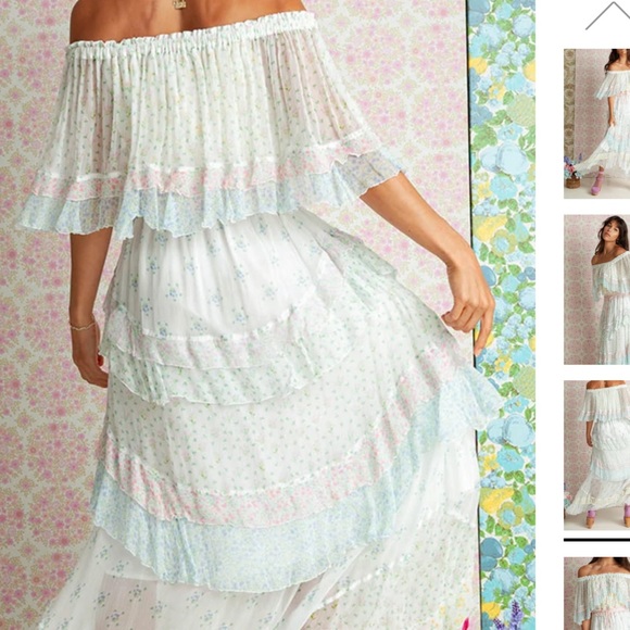 NWOT FILLYBOO SPIRAL FRILL TAMBOURINE MAXI DRESS SIZE MEDIUM Z389-14 - Picture 14 of 14